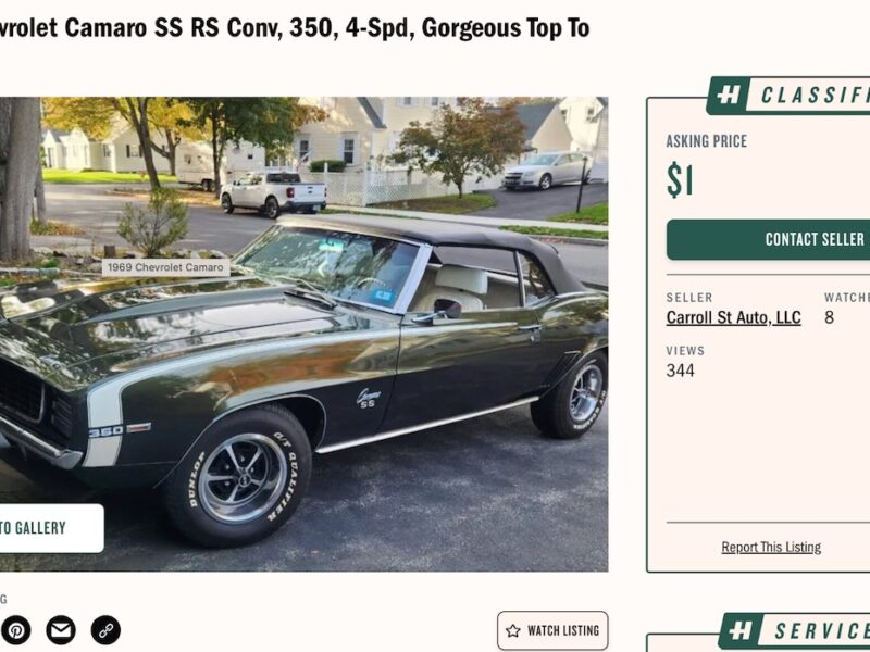 1969 Chevrolet Camaro SS RS Convertible — The $1 Listing That Proves Why Dealers Keep Missing Real Buyers