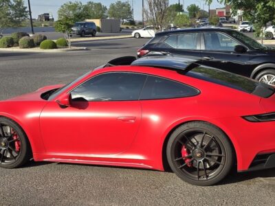 Happy Parking Spot: Matte Red Porsche 911 GTS Spotted At Starbucks