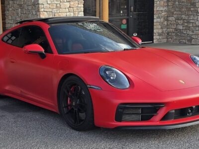 Happy Parking Spot: Matte Red Porsche 911 GTS Spotted At Starbucks