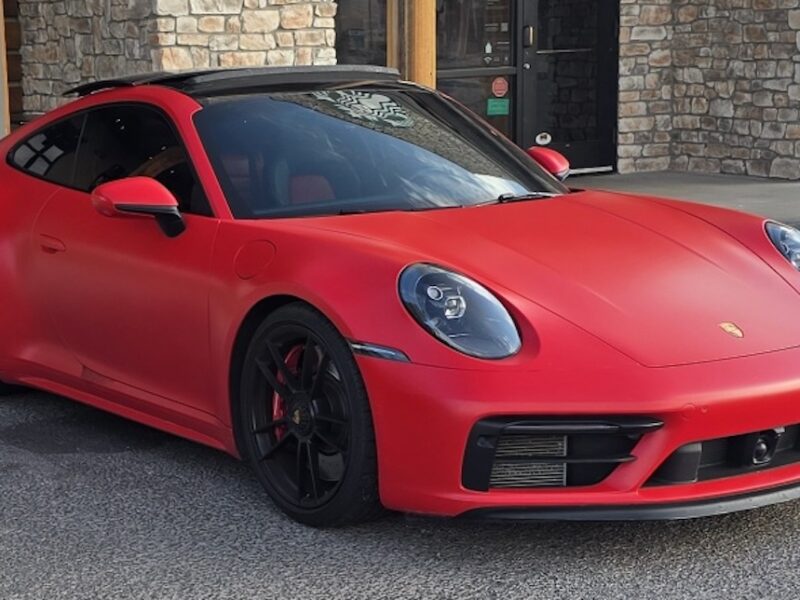 Happy Parking Spot: Matte Red Porsche 911 GTS Spotted At Starbucks